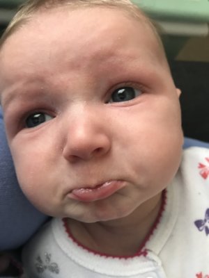 a sad face