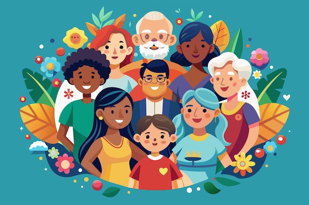 A group of people with different ages and abilitiess A diverse ...