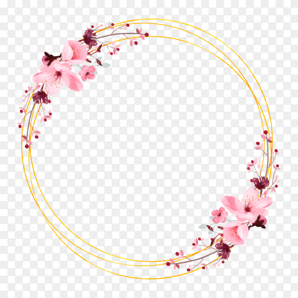 abstract floral frame png