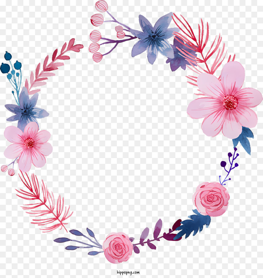 abstract floral frame png