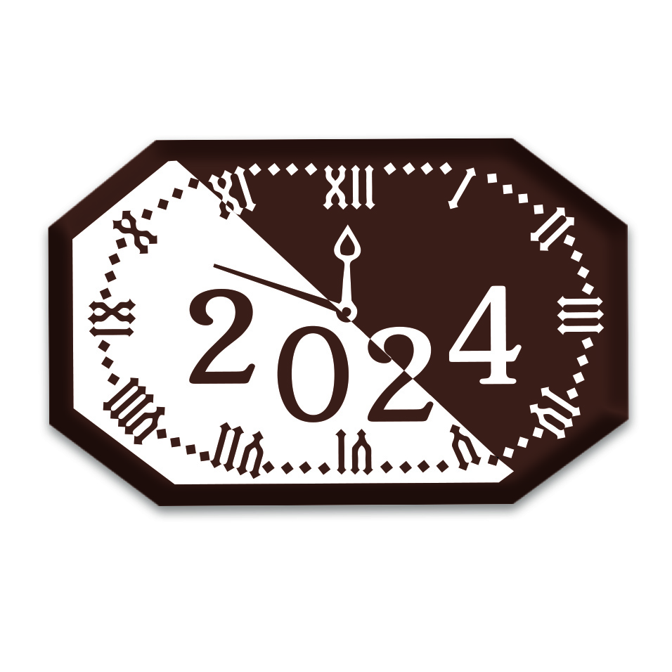 2024 New Year Octagon Clock Accent – Varda Chocolatier