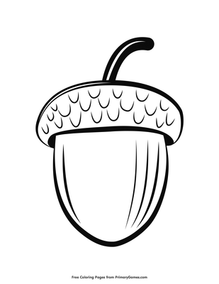 acorn coloring pages for kids
