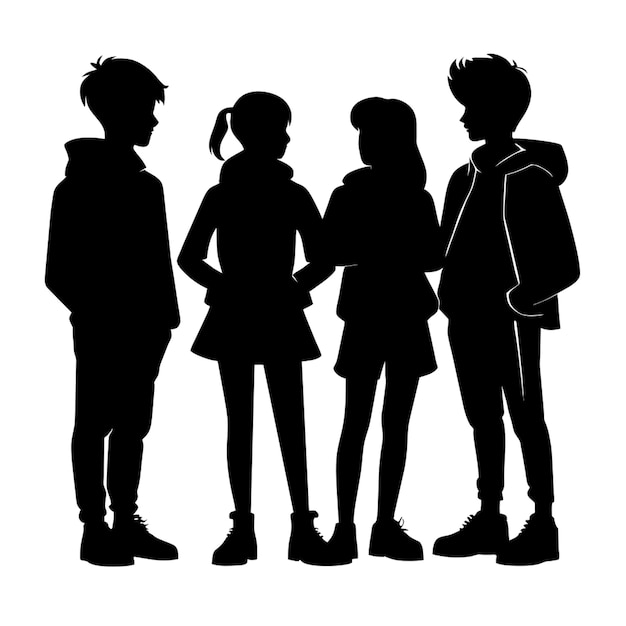 Teenager Silhouette Images - Free Download on clipart library
