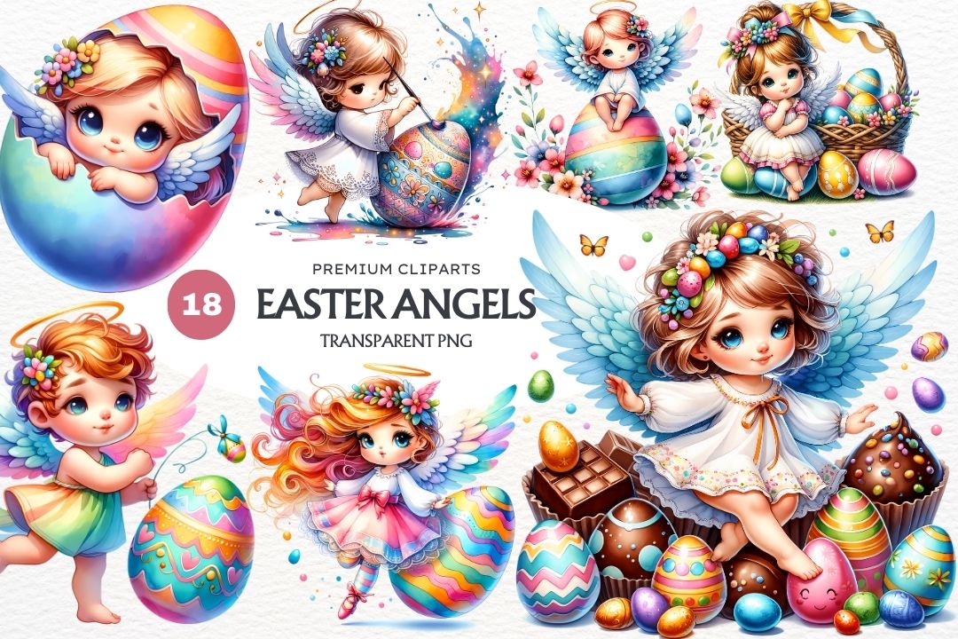 adorable angel cliparts 2024