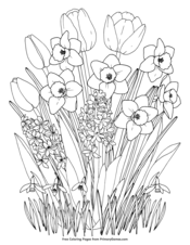 adult coloring pages free spring