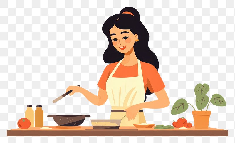 adult cooking cliparts