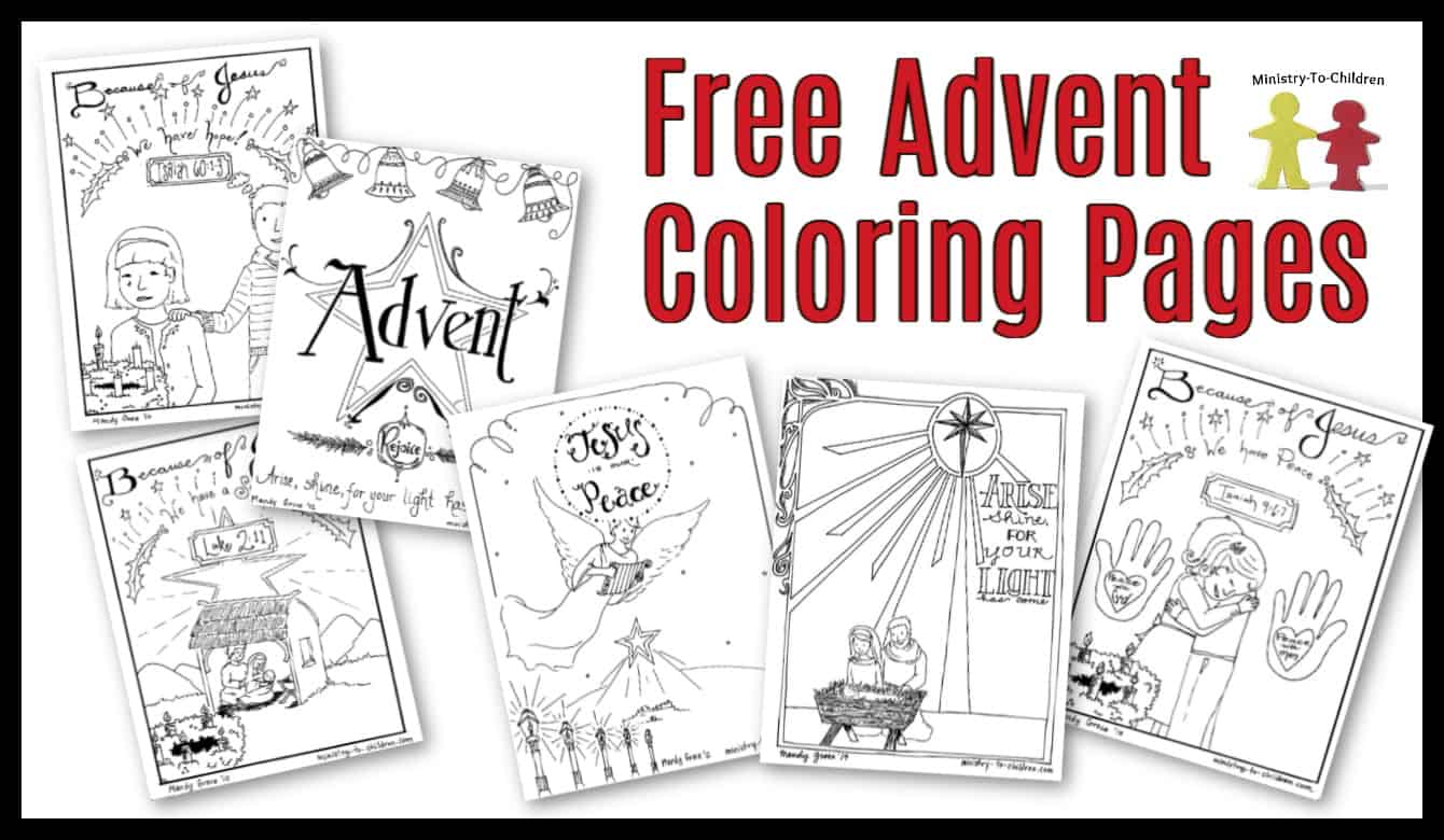advent coloring pages free printable