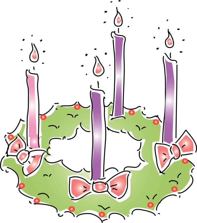 advent wreath clipart