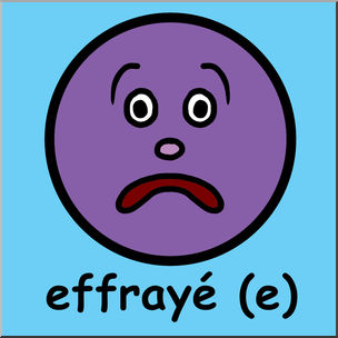 Clip Art: French: Afraid Color I abcteach.com