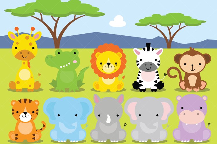 african animal cliparts