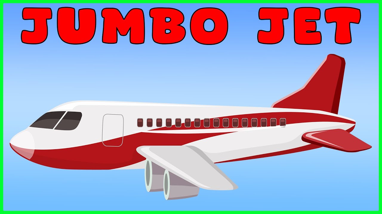 Airplane 3D Cartoon Animation Video for Kids | Jumbo Jet Aircraft Videos  For Children &amp; Toddlers