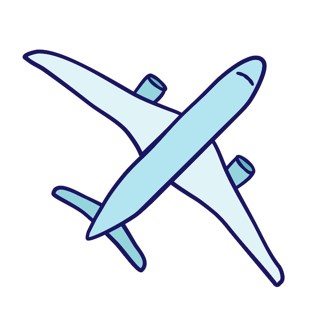 Premium Vector | Hand drawn plane Doodle airplane icon isolated ...