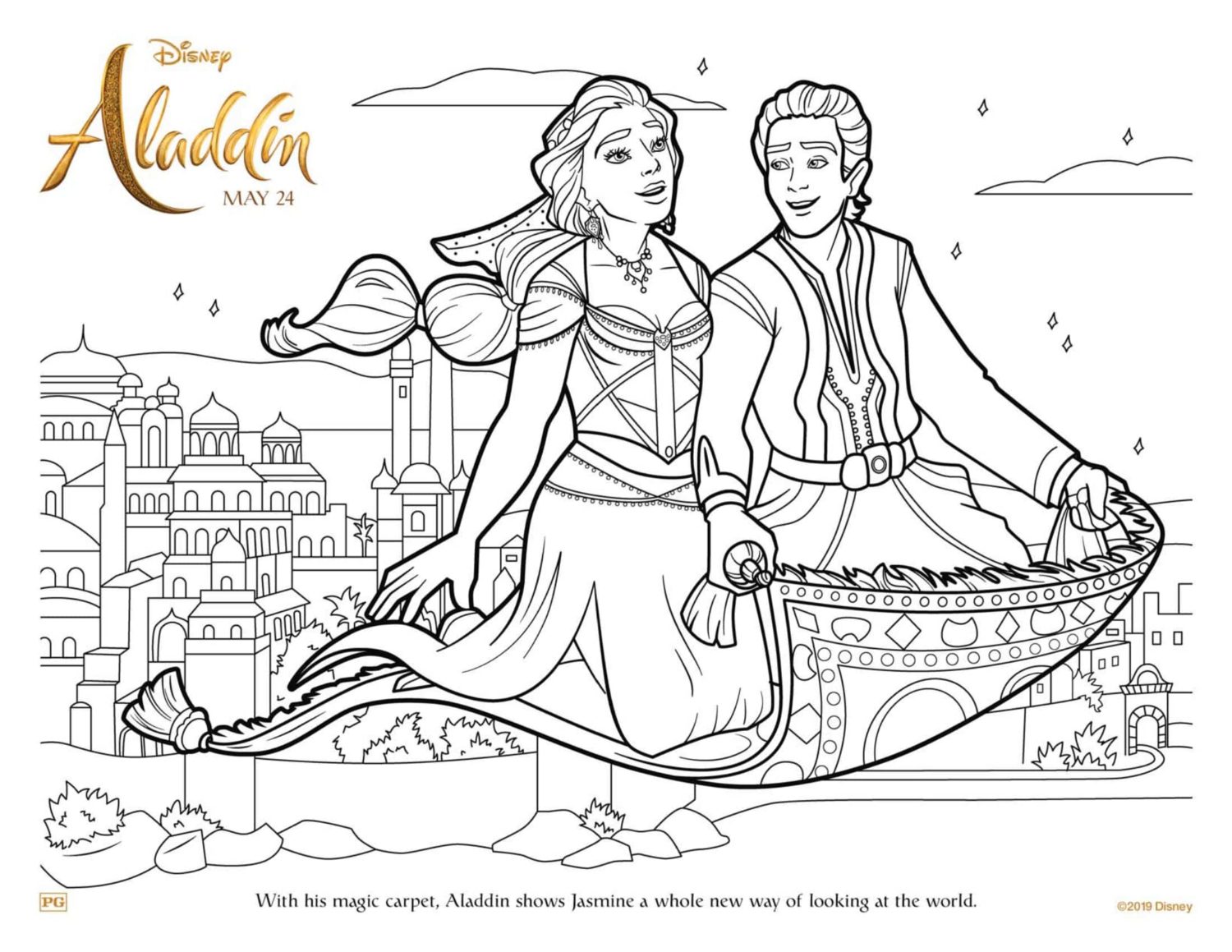 Aladdin Coloring Pages and Activity Sheets | Crazy Adventures in ...