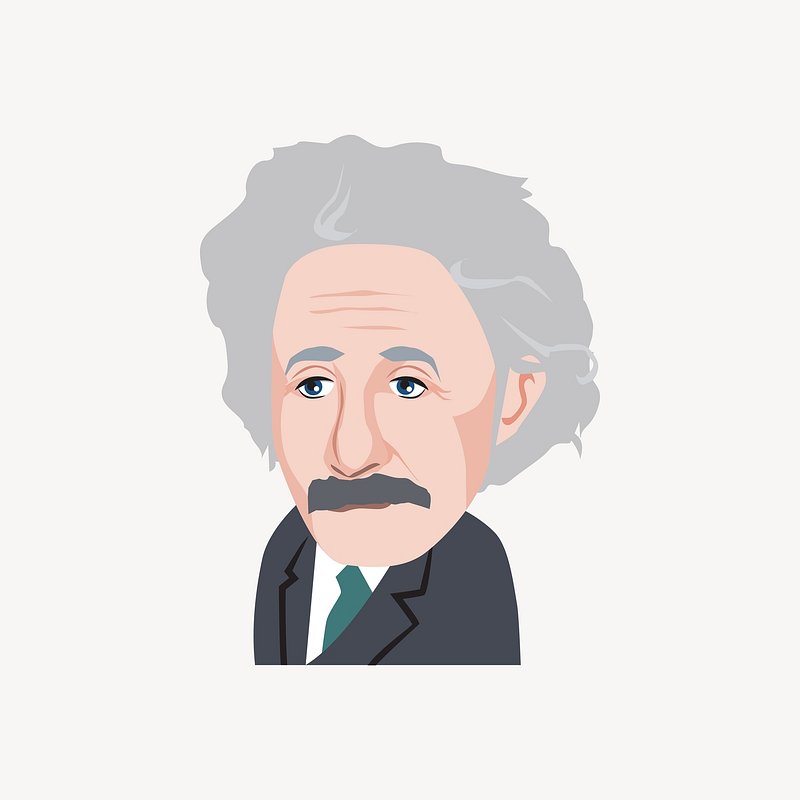 Albert einstein Cartoon Charakter Lizenzfreies Vektorbild