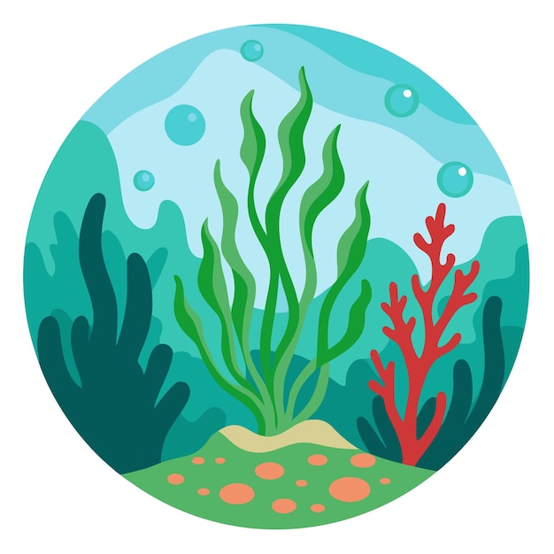 Ocean algae clipart vector art and illustration | Premium AI ...