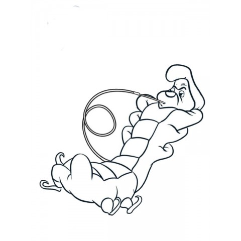 alice in wonderland caterpillar coloring pages