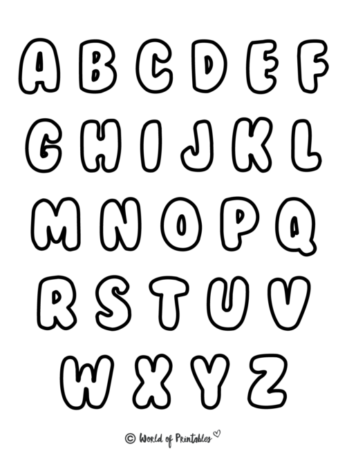 alphabet letters to color and print
