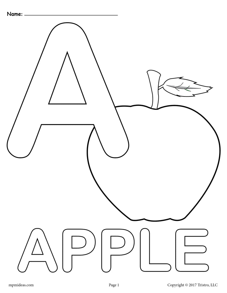 alphabet letters to color and print