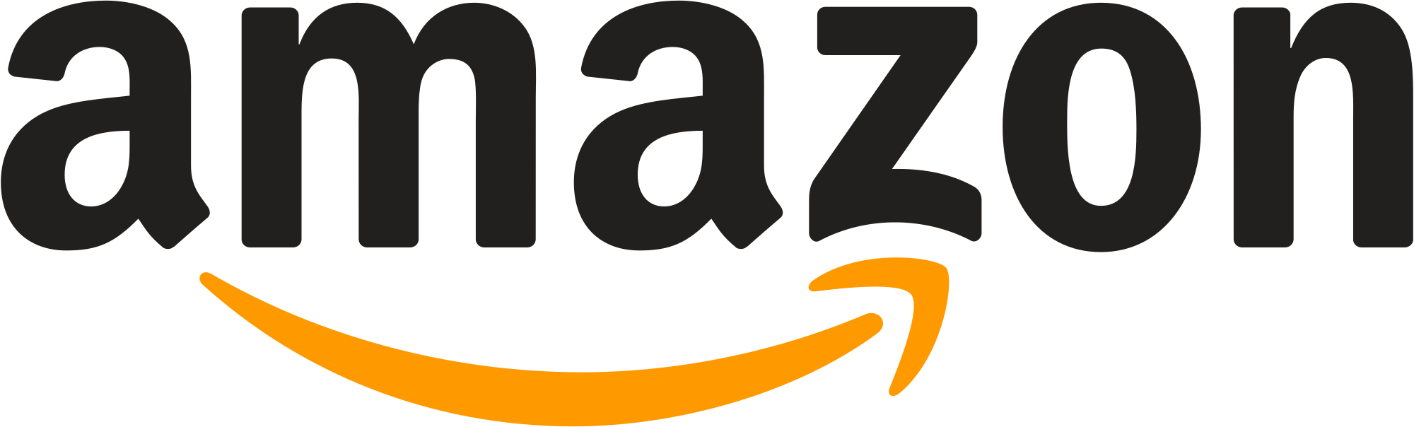 Amazon logo PNG transparent image download, size: 2000x604px