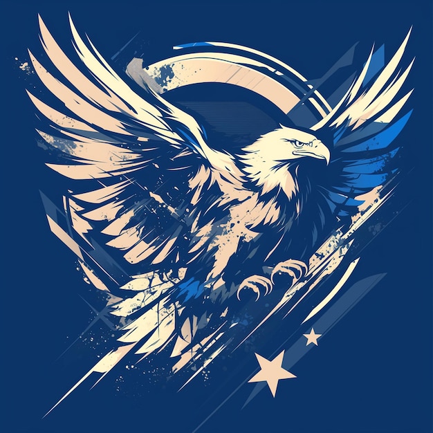 Independence Day 2024 Eagle Soar Logo | Premium AI-generated vector