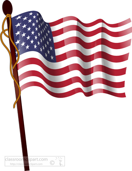 State Flags Clipart - american-flag-waving-on-flagpole-clipart ...