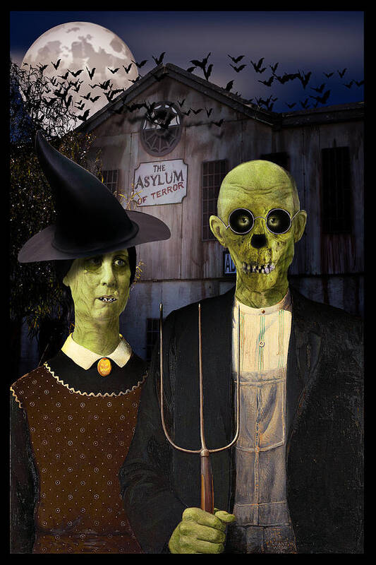 American Gothic Halloween Art Print by Gravityx9 Designs - Pixels ...