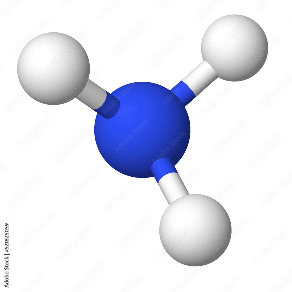 Poster, Wandbilder ammonia molecule transparent PNG, 40x40 cm