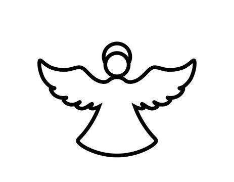 angel line art