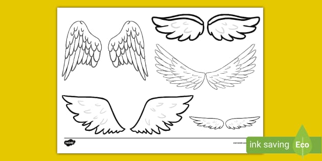 angel wing coloring page