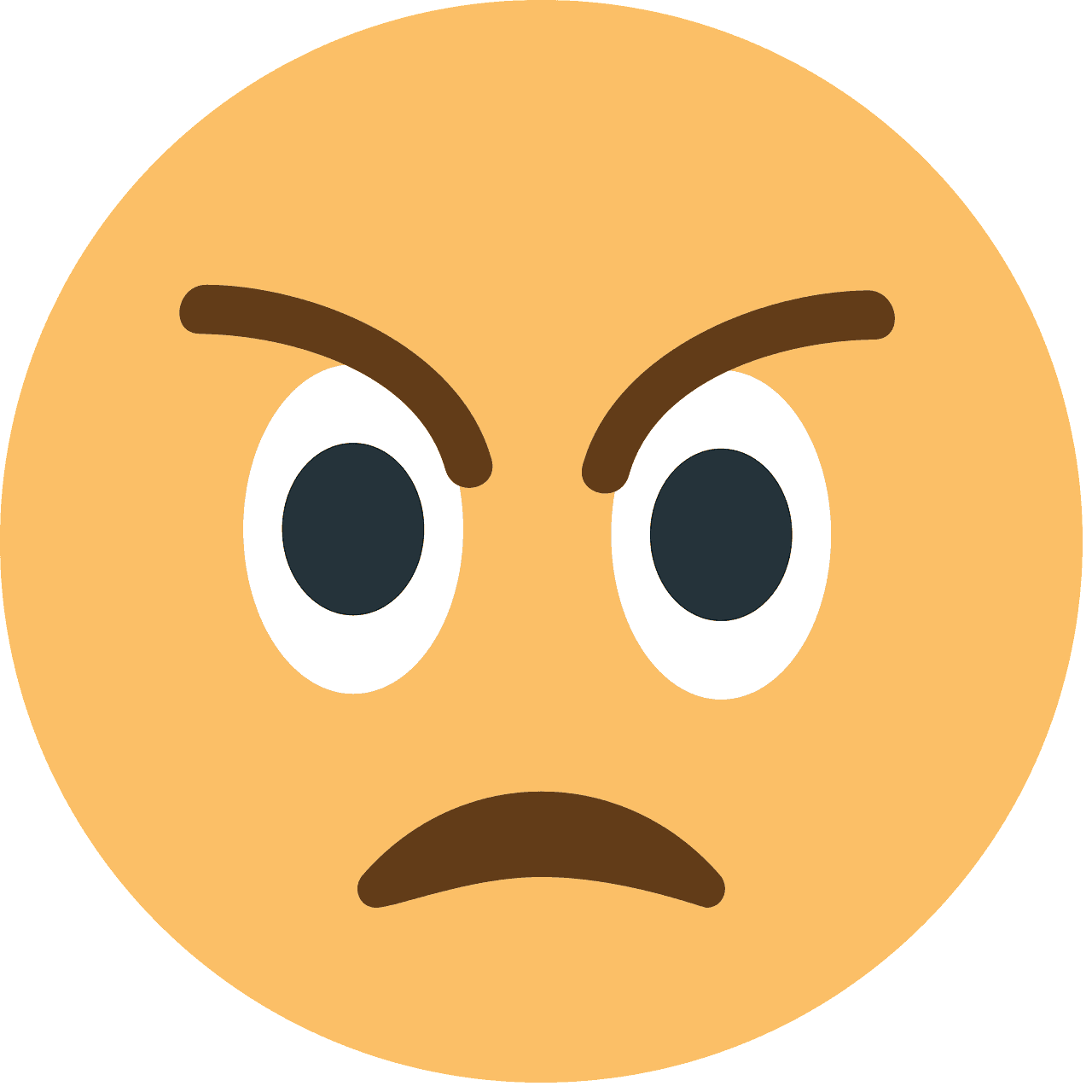 angry face emoticon
