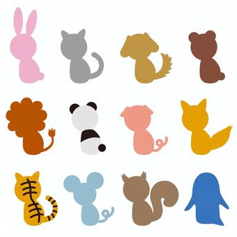 animal behinds cliparts