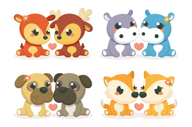 animal friendship cliparts
