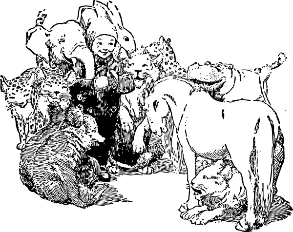 animal friendship cliparts