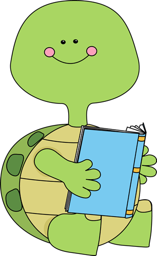 animal reading clipart