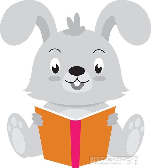 animals reading cliparts
