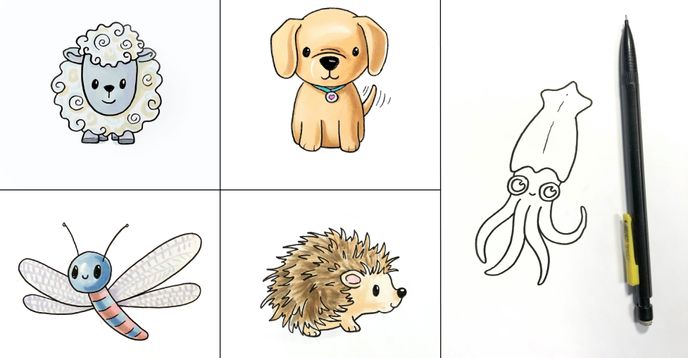 animated animal to draw