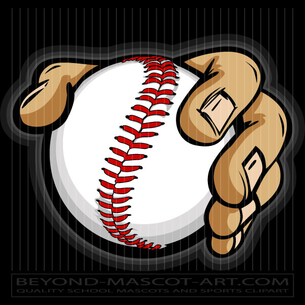 Cartoon Hand Gripping Baseball Cartoon Vector Baseball Image