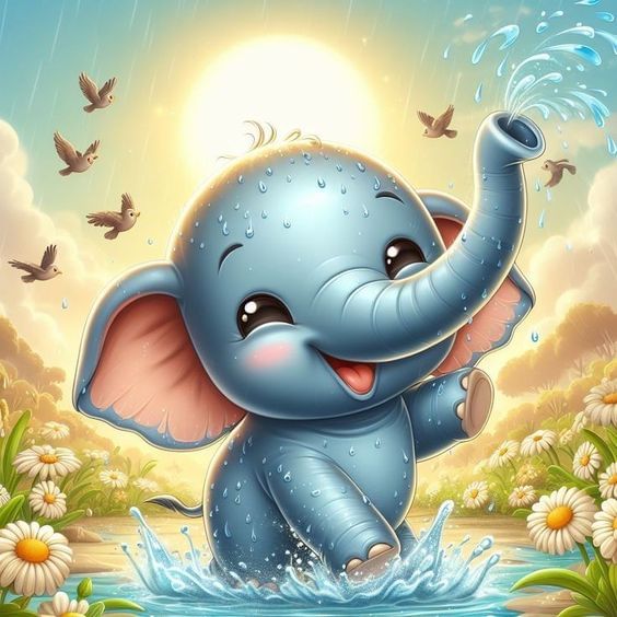 animated elephant clipart 2024