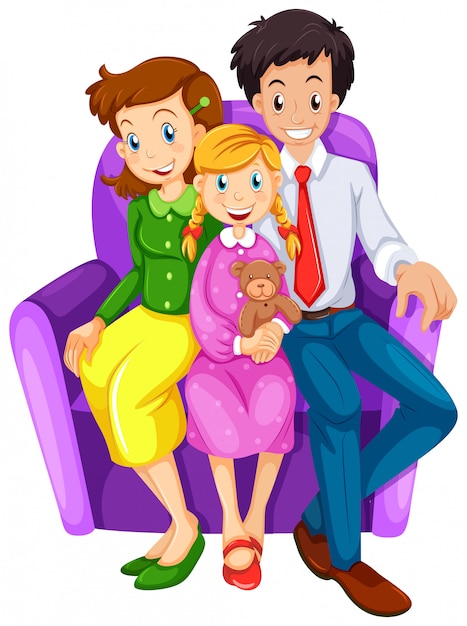 animated family clipart