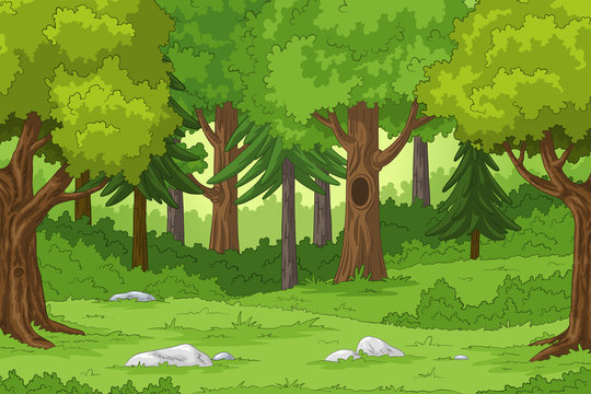 animated forest cliparts