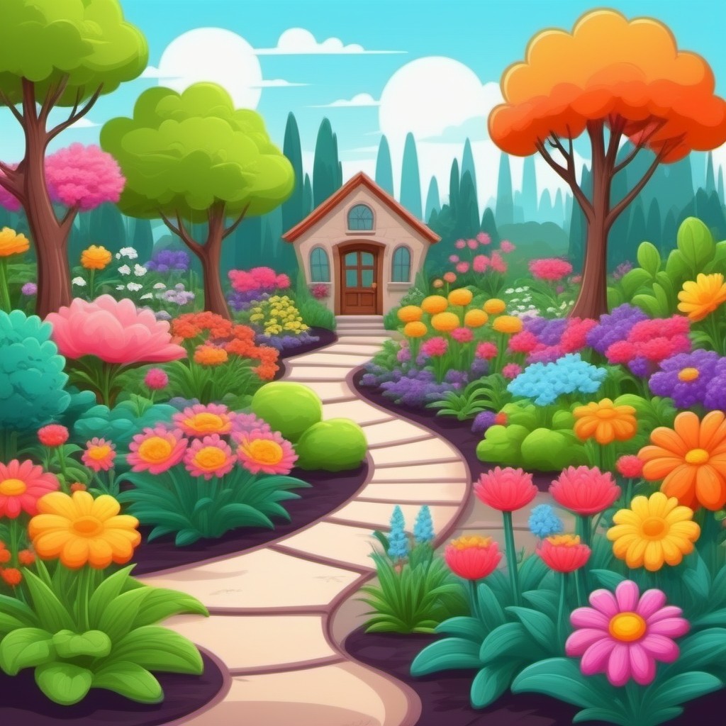animated garden cliparts 2024