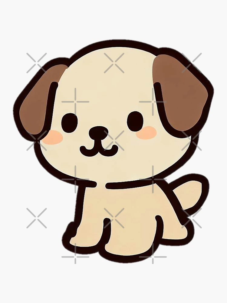 cute animated puppy 2 | Sticker