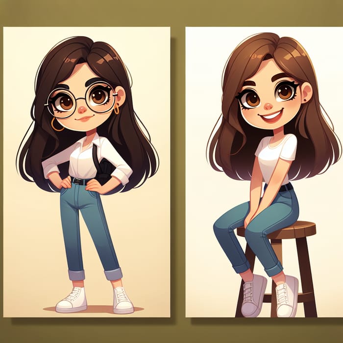 Stylish Caucasian Girls in Disney Pixar Animation | Smiling Duo ...