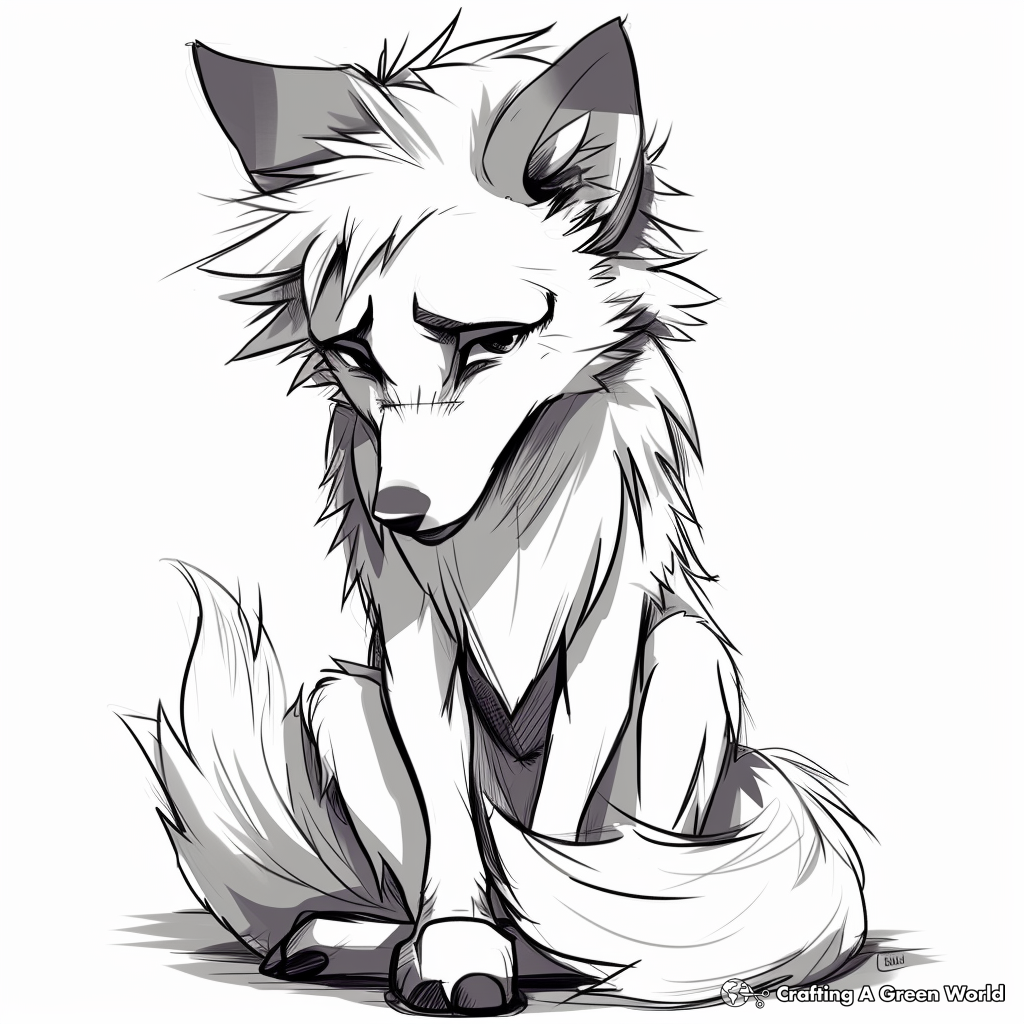 Wolf Anime Coloring Pages Free & Printable! 5670761