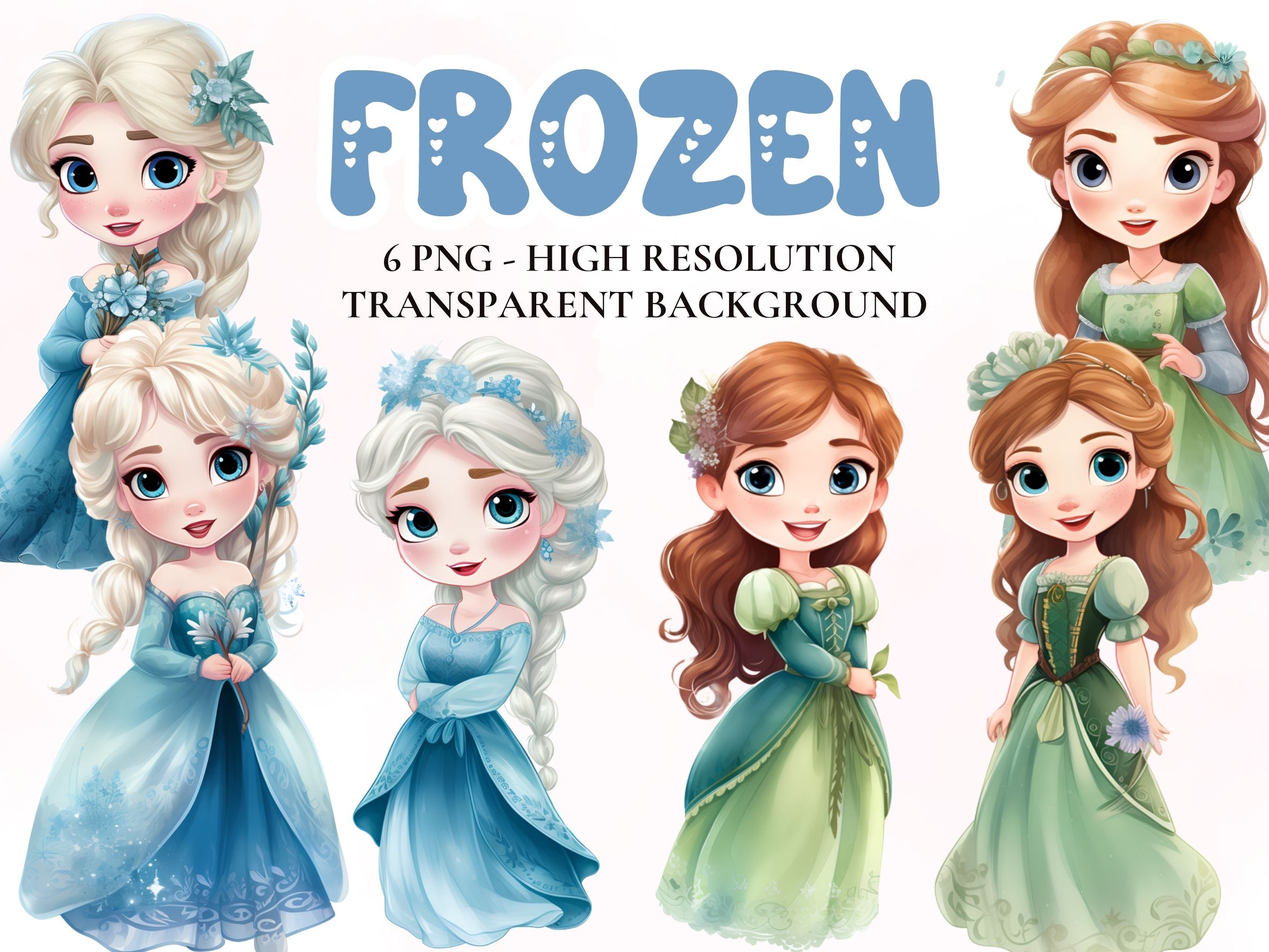 Disney Frozen Elsa &amp; Anna PNG Cliparts