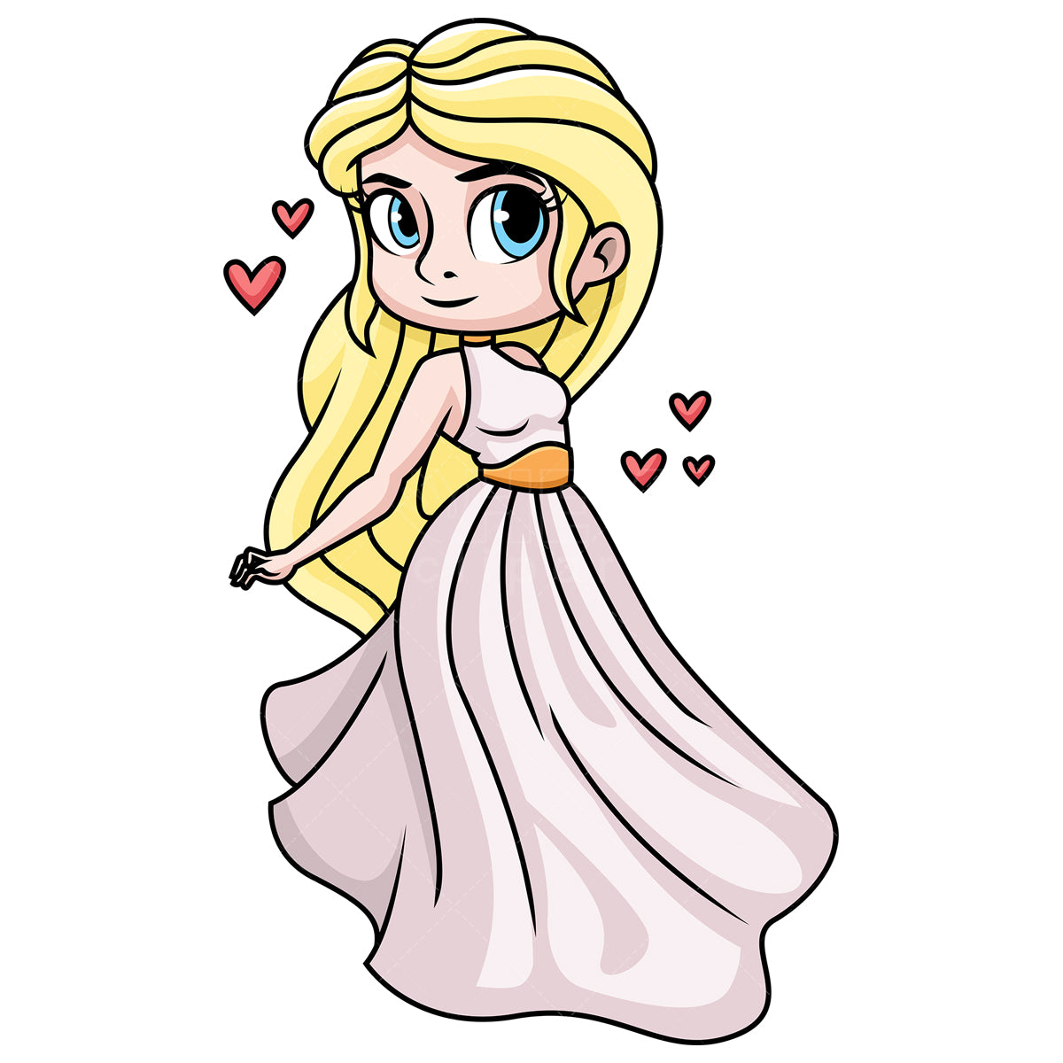 Aphrodite Goddess Of Love And Beauty Cartoon Vector Illustration ...