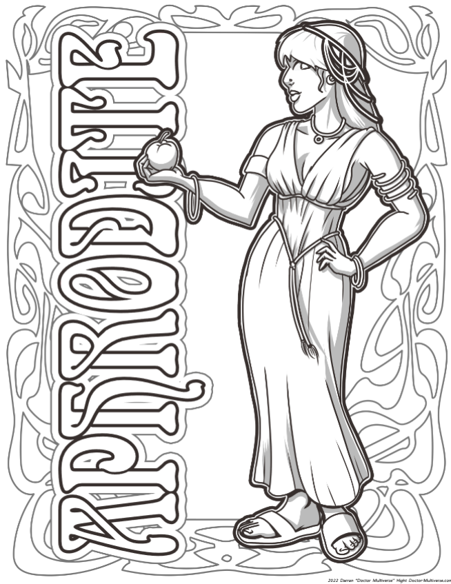 aphrodite coloring pages