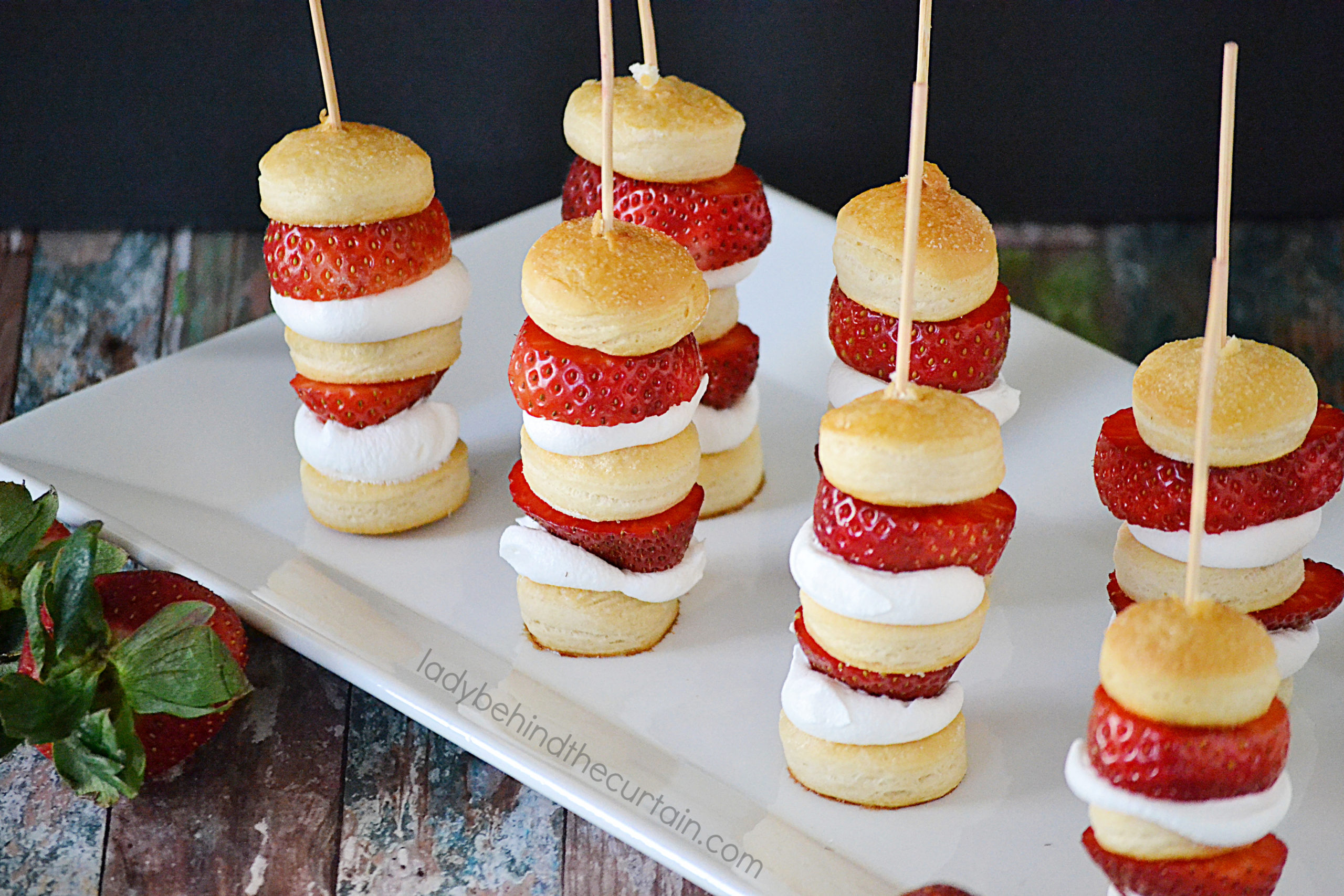 Semi Homemade Strawberry Shortcake Kebobs