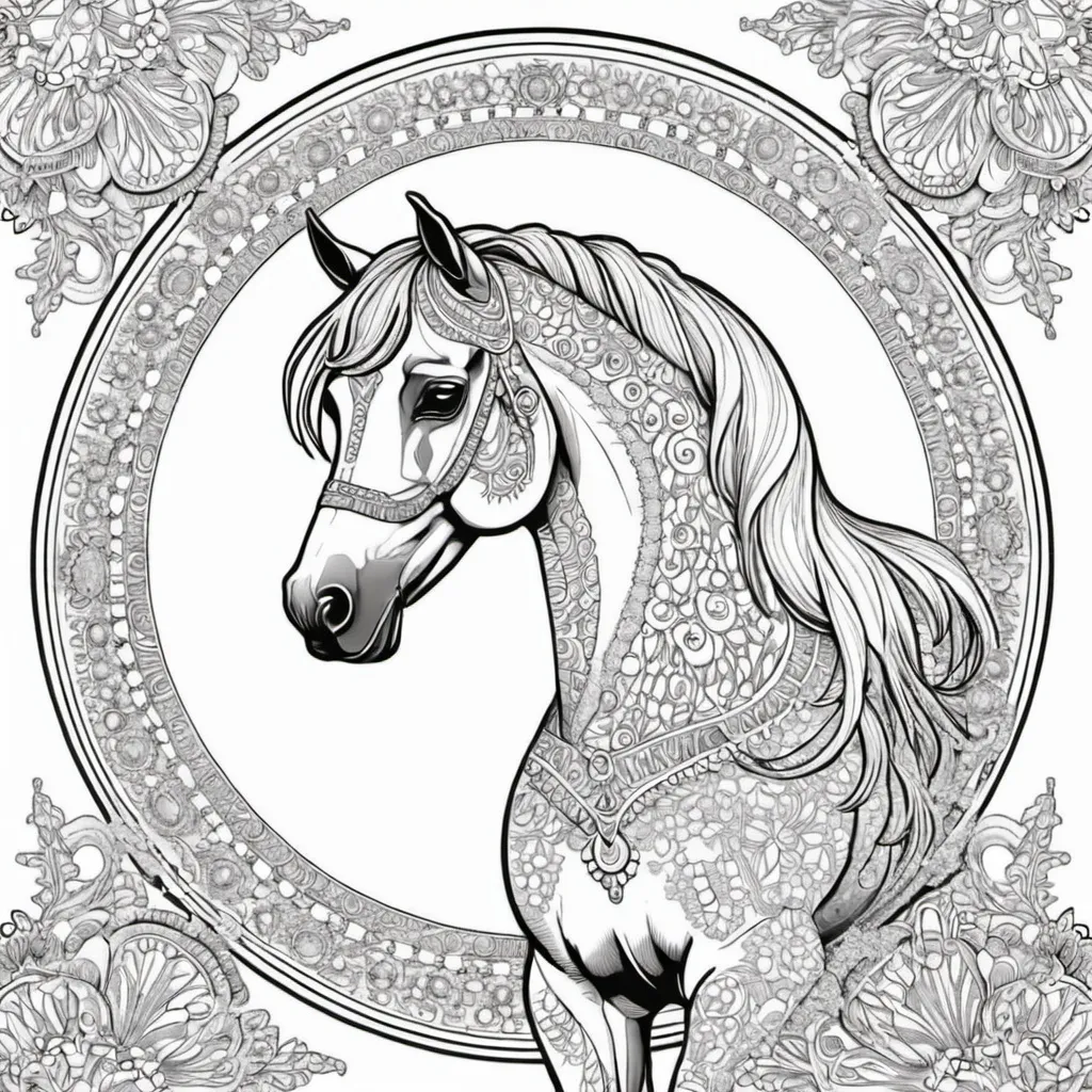 arabian horse coloring pages