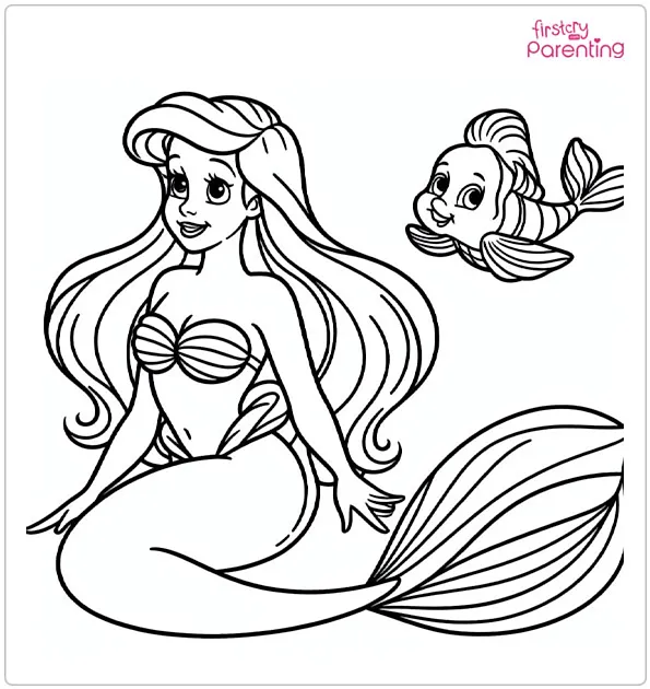 ariel the mermaid coloring pages